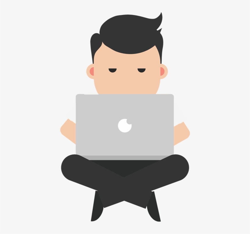 Developer working at a laptop